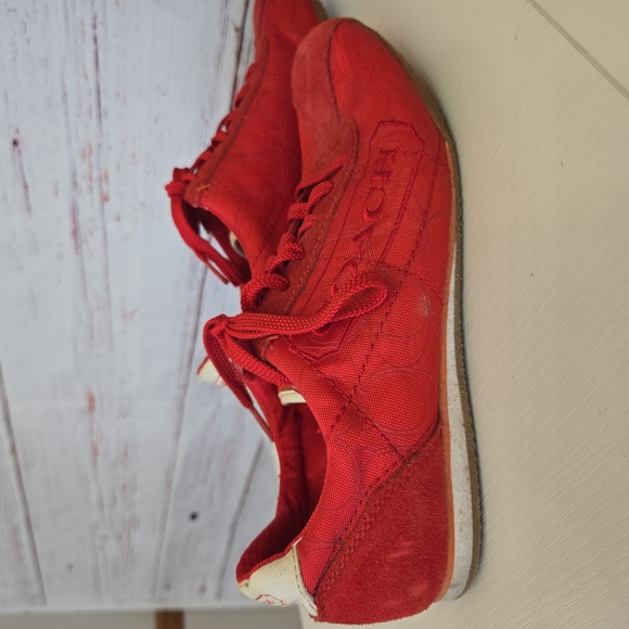 Vintage Red Coach Womens Sneakere Size 8.5 - Picture 3 of 8